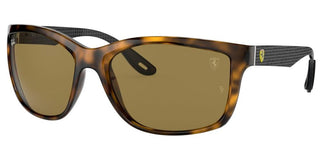 Ray-Ban RB 8356M SCUDERIA FERRARI unisex Havana Geometric Sunglasses