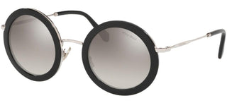 Miu Miu RING SMU 59U women Black Round Sunglasses