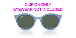 Ray-ban Rj 1625dc Junior - Clip On Only Unisex Blue Pantos Sunglasses