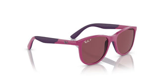 Ray-ban Rj 9077s Junior  Unisex Pink Squared Sunglasses