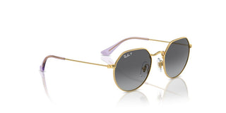 Ray-ban Rj 9565s Junior  Unisex Gold Squared Sunglasses