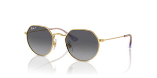 Ray-ban Rj 9565s Junior  Unisex Gold Squared Sunglasses