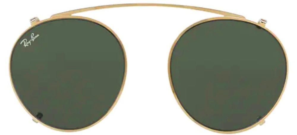 Ray Ban Men s RX 2447C Round Metal Clip On Sunglasses