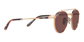 Ray-Ban ROUND II TITANIUM RB 8237 unisex Gold Round Sunglasses