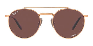 Ray-Ban ROUND II TITANIUM RB 8237 unisex Gold Round Sunglasses