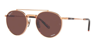 Ray-Ban ROUND II TITANIUM RB 8237 unisex Gold Round Sunglasses