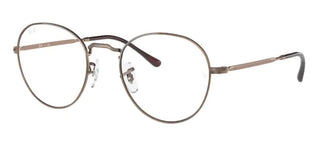 Ray-Ban ROUND METAL II RX 3582V unisex Brown Round Eyeglasses