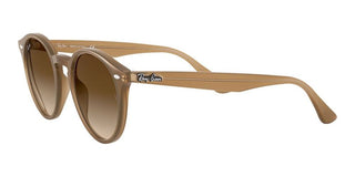 Ray-Ban ROUND RB 2180F ASIAN FIT men Brown Round Sunglasses