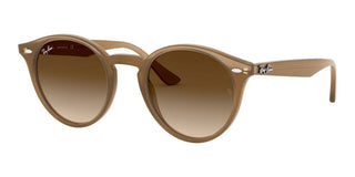 Ray-Ban ROUND RB 2180F ASIAN FIT men Brown Round Sunglasses