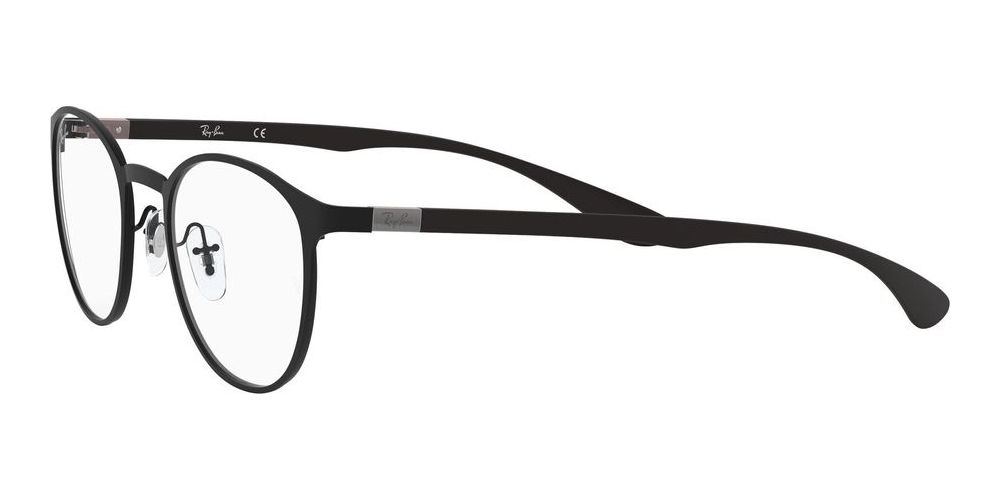 Ray Ban ROUND RX 6355 unisex Black Geometric Eyeglasses Otticanet US