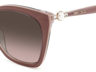 Jimmy Choo RUA/G/S women Brown Butterfly Sunglasses