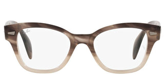 Ray-Ban RX 0880 unisex Brown Squared Eyeglasses
