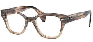 Ray-Ban RX 0880 unisex Brown Squared Eyeglasses