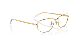 Ray-ban Rx 3732v Unisex Gold Squared Eyeglasses