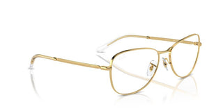 Ray-ban Rx 3733v Unisex Gold Squared Eyeglasses