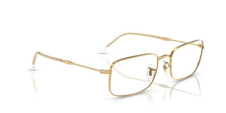 Ray-ban Rx 3746v Unisex Gold Rectangle Eyeglasses