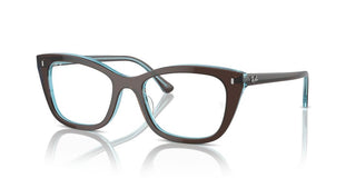 Ray-ban Rx 5433 Unisex Brown Squared Eyeglasses