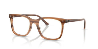 Ray-Ban RX 5446 unisex Brown Squared Eyeglasses