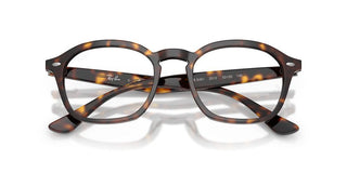 Ray-Ban RX 5451 unisex Havana Squared Eyeglasses