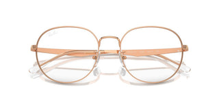 Ray-ban Rx 6517d Unisex Rose Gold Round Eyeglasses