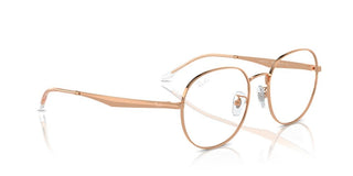 Ray-ban Rx 6517d Unisex Rose Gold Round Eyeglasses