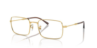 Ray-ban Rx 6520 Unisex Gold Squared Eyeglasses