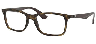 Ray-Ban RX 7047 unisex Havana Geometric Eyeglasses
