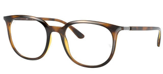 Ray-Ban RX 7190 unisex Havana Geometric Eyeglasses