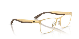 Ray-Ban RX 7550 unisex Gold Squared Eyeglasses