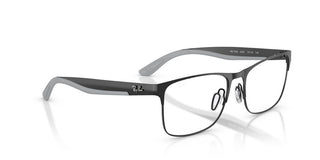 Ray-ban Rx 7550 Unisex Black Squared Eyeglasses