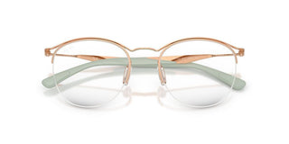 Ray-Ban RX 7553 unisex Rose gold Round Eyeglasses