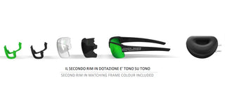 Salice Salice 017 Unisex Black Sports Sunglasses