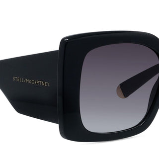 Stella Mccartney Medallion Sc40092i Women Black Oversize Sunglasses