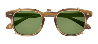 Garrett Leight Sherwood Clip Unisex Gold Squared Eyeglasses