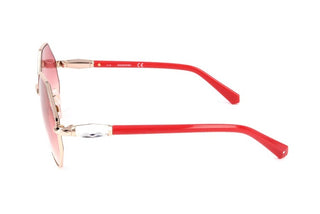 Swarovski Sk0259 Women Rose Gold Geometric Sunglasses