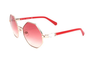 Swarovski Sk0259 Women Rose Gold Geometric Sunglasses