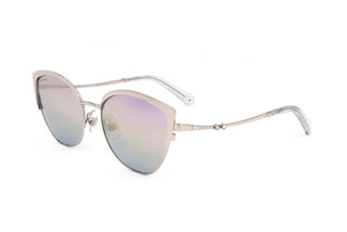 Swarovski Sk0318 Women Silver Cat Eye Sunglasses