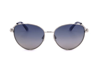 Swarovski Sk0330 Women Silver Cat Eye Sunglasses