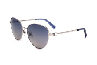 Swarovski Sk0330 Women Silver Cat Eye Sunglasses