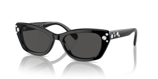 Swarovski Sk6019 Women Black Cat Eye Sunglasses