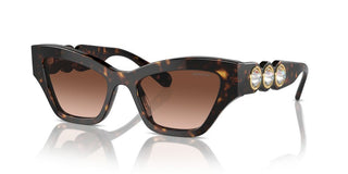 Swarovski Sk6021 Women Havana Cat Eye Sunglasses