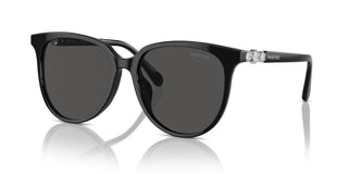 Swarovski Sk6023d Women Black Squared Sunglasses