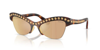 Swarovski SK 6043 women Havana Butterfly Sunglasses