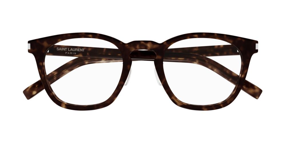 Saint Laurent SL 28/J unisex Havana Squared Eyeglasses – Otticanet USA