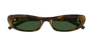 Saint Laurent SL 557 SHADE women Havana Geometric Sunglasses