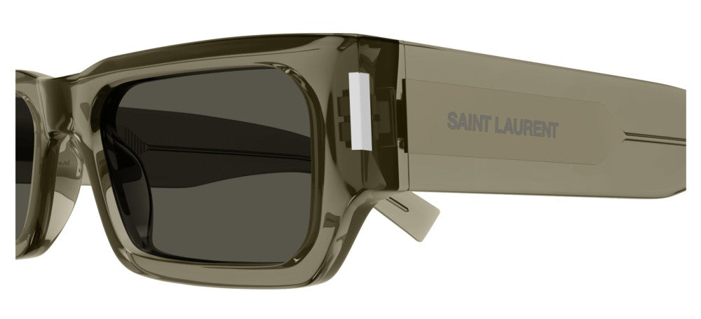 【送料&関税込】Saint Laurent Sunglasses sl 660/f Saint Laurent SL 660/F unisex Green Squared Sunglasses