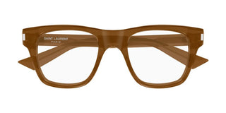 Saint Laurent SL 875 OPT men Brown Squared Eyeglasses