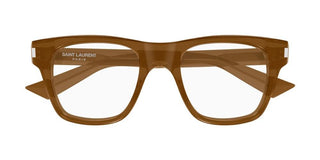 Saint Laurent SL 875 OPT men Brown Squared Eyeglasses