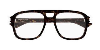 Saint Laurent SL 881 OPT men Havana Squared Eyeglasses
