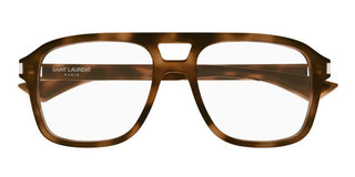 Saint Laurent SL 881 OPT men Havana Squared Eyeglasses